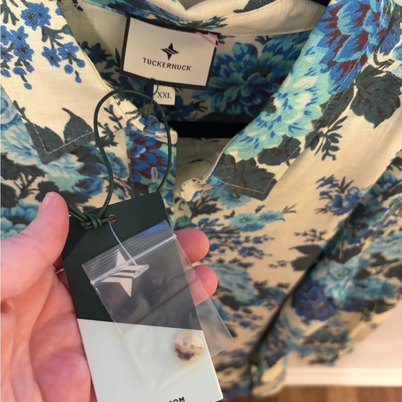 Tuckernuck Wild Zinnia Linen Callahan Shirt Dress - Picture 3 of 5